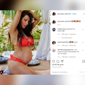 Pilar Rubio presume de embarazo en redes sociales