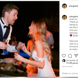 Pau Gasol y Catherine McDonnell celebran su primer aniversario de boda