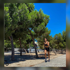 Cristina Pedroche se pone en forma en Madrid Río