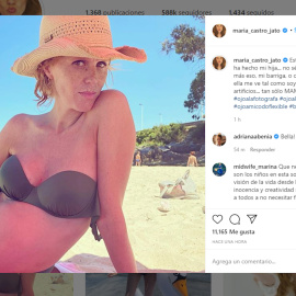 María Castro presume de una foto "sin filtros ni artificios"