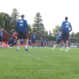 Entrenamiento de la Selección española de fútbol en Mareo, Asturias