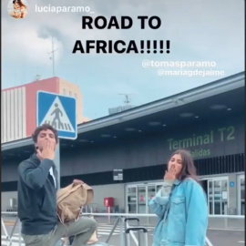 María García y Tomás Páramo comienzan su africana luna de miel