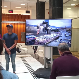 Presentación de la final del mundial de saltos en Bilbao