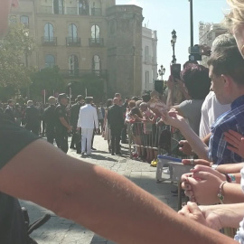 Llegada de los Reyes al Archivo de Indias de Sevilla