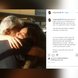 Andrea Molina declara su amor por su padre, Micky Molina