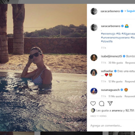 Sara Carbonero luce el bikini de moda en El Algarve