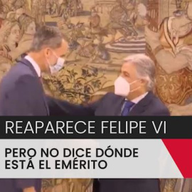 Felipe VI reaparece, pero no dice dónde está Juan Carlos I