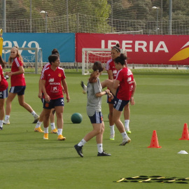 Entrenamiento de la selección española femenina