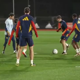 Primer entrenamiento de la selección española de fútbol de cara al Mundial de Catar