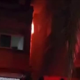 Dramático incendio en la Franja de Gaza