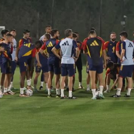 Primer entrenamiento de la selección española en Qatar