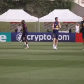 Buen ambiente en el segundo entrenamiento de la selección en Catar