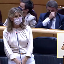 Yolanda Díaz, a Sofía Acedo (PP): "Ustedes, gobernando 14 años, no han conseguido defender a los trabajadores y trabajadoras de este país como lo ha hecho el Gobierno de España en menos de dos años"
