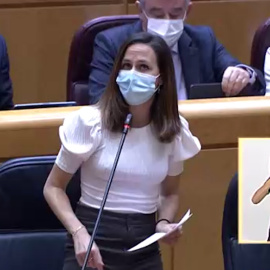 Ione Belarra: "Casi uno de cada tres niños estaba en riesgo de pobreza cuando gobernaba el PP en 2014 bajo la presidencia de M. Rajoy"