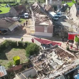 Comienzan las labores de limpieza en Bihucourt tras el mini tornado