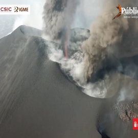 Imágenes espectaculares del volcán de La Palma, a vista de dron