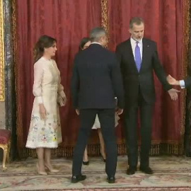 Lío en la foto de los reyes con el presidente de Paraguay y su esposa en el Palacio Real