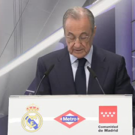 Florentino Pérez firma con Ayuso un acuerdo de colaboración para la nueva estación de Metro Santiago Bernabéu