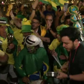 La afición brasileña inunda Catar  