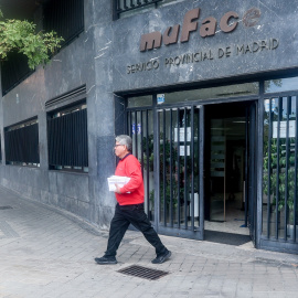 Fachada de un edificio de Muface, en Avenida de Pablo Iglesias, a 11 de octubre de 2024, en Madrid (España).