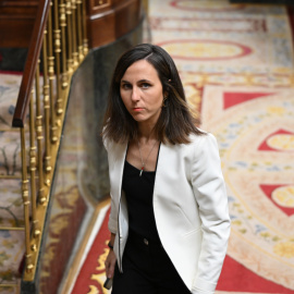 La líder de Podemos, Ione Belarra, durante una sesión de control al Gobierno, a 13 de noviembre de 2024.