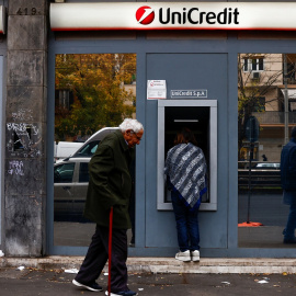 Una oficina de UniCredit en Roma. REUTERS/Yara Nardi
