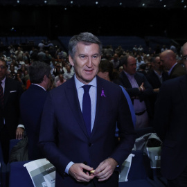 El líder del PP, Alberto Núñez Feijóo, este lunes.