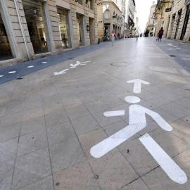 Las calles de Burdeos, desiertas por el confinamiento. EFE/EPA/Caroline Blumberg