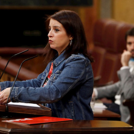 20/05/2020.- La portavoz del PSOE, Adriana Lastra, interviene en el del pleno del Congreso. EFE/Ballesteros
