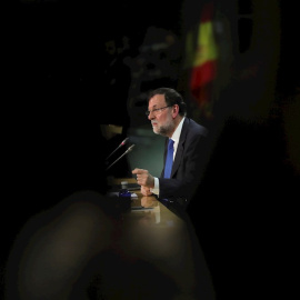 El expresidente del gobierno Mariano Rajoy, durante la presentación del libro 'Una España mejor', de Mariano Rajoy en la Fundación Rafael del Pino (Madrid). EFE/JuanJo Martín