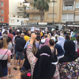 Imagen de la protesta contra los crímenes racistas en Mazarrón.