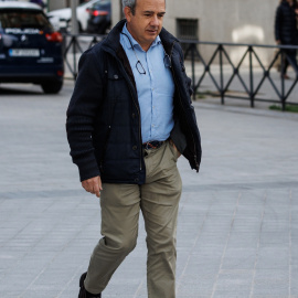 19/4/22- El que fuera alcalde de Boadilla del Monte Arturo González Panero 'El Albondiguilla' a su llegada a la Audiencia Nacional para conocer si ingresa en la cárcel en el marco de la trama Gürtel, a 19 de abril de 2022, en Madrid (España