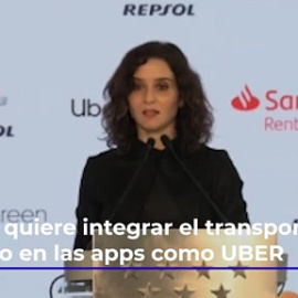 Ayuso quiere integrar el transporte público en las apps como Uber