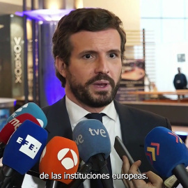 Casado insiste en su batalla particular contra los fondos europeos