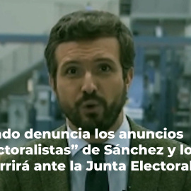 Casado anuncia que recurrirá a la Junta Electoral los anuncios "electoralistas" de Sánchez