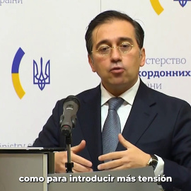 Albares aboga por la diplomacia y el diálogo en su visita a Ucrania