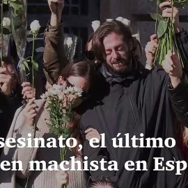 Rosas blancas por Cristina, última víctima de violencia machista en València