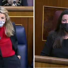 Yolanda Díaz, a Macarena Olona: "Ustedes no son el partido del campo aunque hoy se vistan del campo"