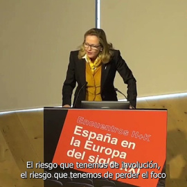 Nadia Calviño: "No voy a hacerme otra foto en la que sea la única mujer"