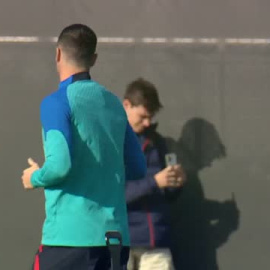 Lewandowski, gran novedad en el entrenamiento del Barça