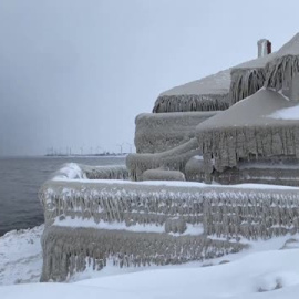 La tormenta de frío congela completamente un restaurante del norte de Nueva York
