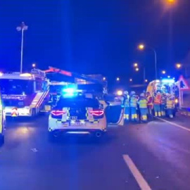 Cinco heridos en un accidente múltiple en Madrid