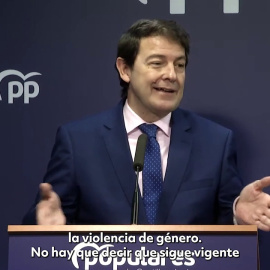 Todas las excusas que ha puesto Mañueco sobre violencia de género para justificar su pacto con Vox