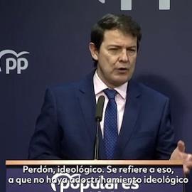 VÍDEO | Del adocrinamiento ideológico a la inmigración ordenada: las explicaciones de Mañueco sobre la alianza con Vox