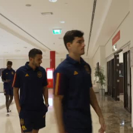La selección española, a punto para el partido contra Japón