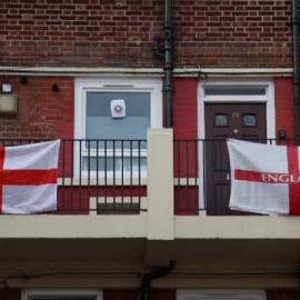 Los balcones se engalanan para los cuartos de final en Londres