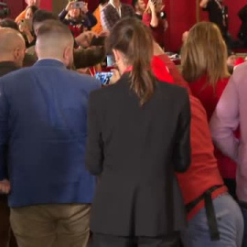 Una agraciada con el Gordo de Navidad estaba en el salón del sorteo