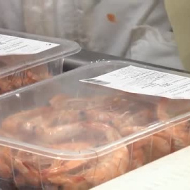 La mitad de los langostinos que comeremos en Nochevieja se cuecen en Burgos