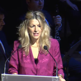 Yolanda Díaz: "Frente a los partidos del odio ganará siempre la democracia"