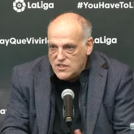 Tebas: "Solo la tentativa de querer influir en los árbitros es ya delito"  
